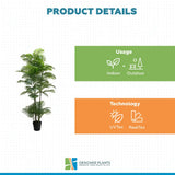 Premium Artificial Potted Multi-trunk Fan Palm 180cm