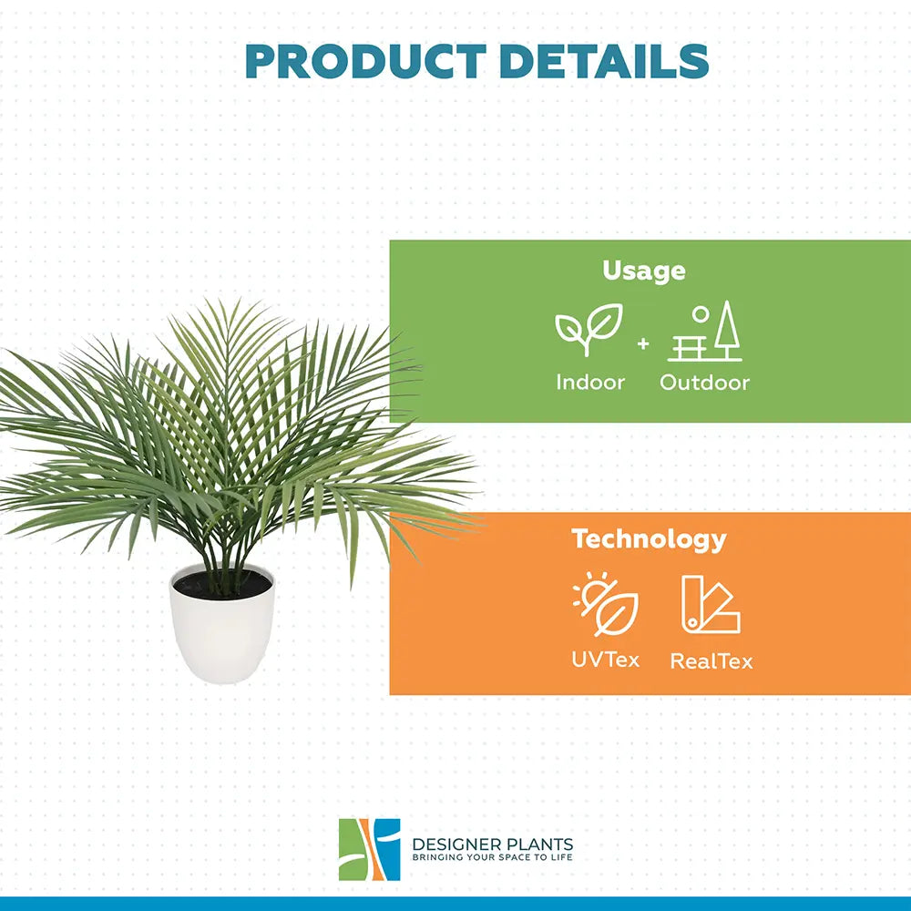 Premium Artificial Areca Palm Tree 50cm UV Resistant