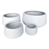 Luxury Soft Tapered Bowl Planter Set of 4 | Premium Pot Range | Matt White