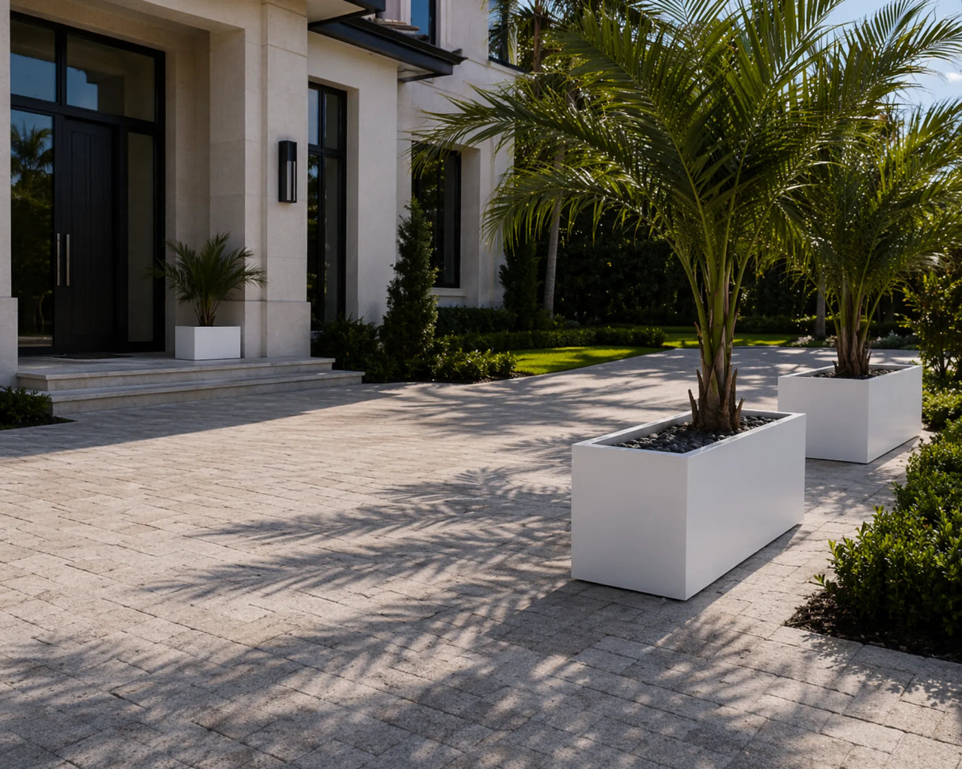 Luxury Rectangular Trough Planter Set of 3 | Matt White | Premium Pot Range