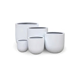 Luxury Egg-Shaped Ovate Planter Set of 5 | Premium Pot Range - Matt White