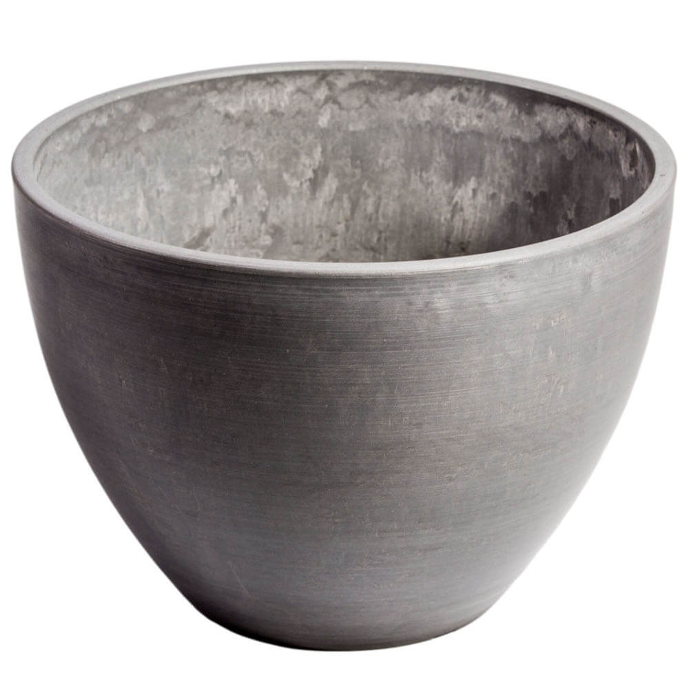 Polished Grey Planter Bowl 30cm - Designer Plants