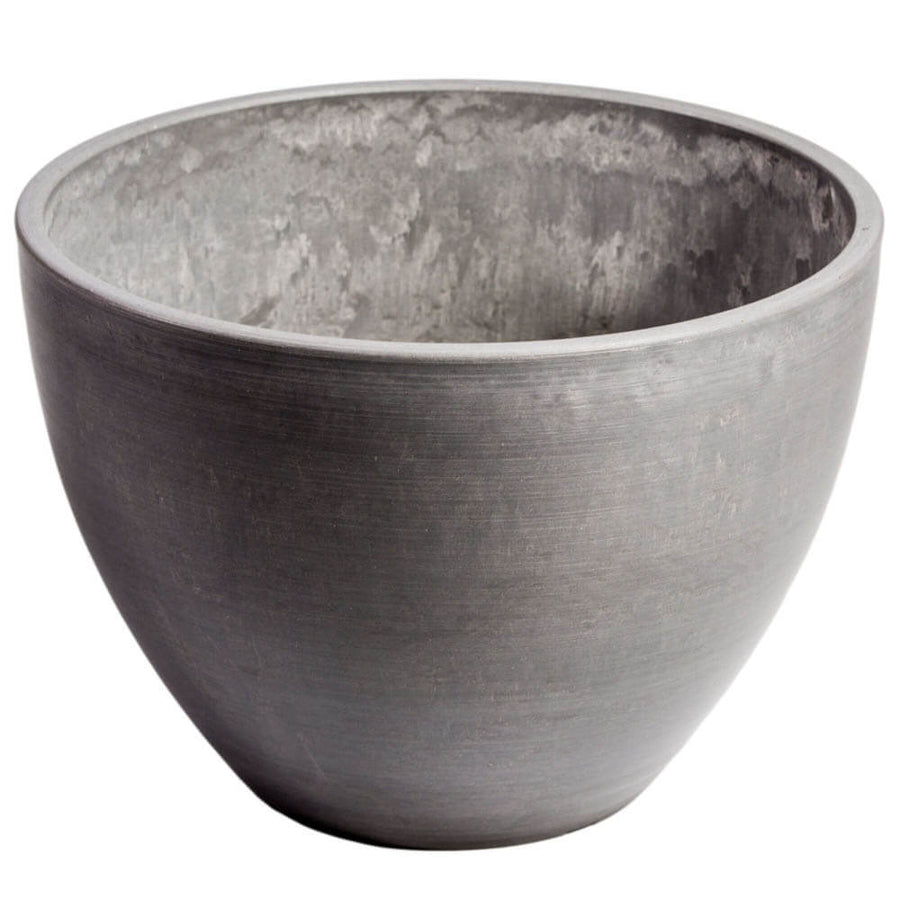 Polished Grey Planter Bowl 30cm - Designer Plants