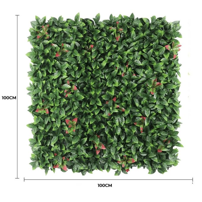 Artificial Photinia Hedge Panel Wall 11SQ FT Commercial Grade UV Resistant dimm