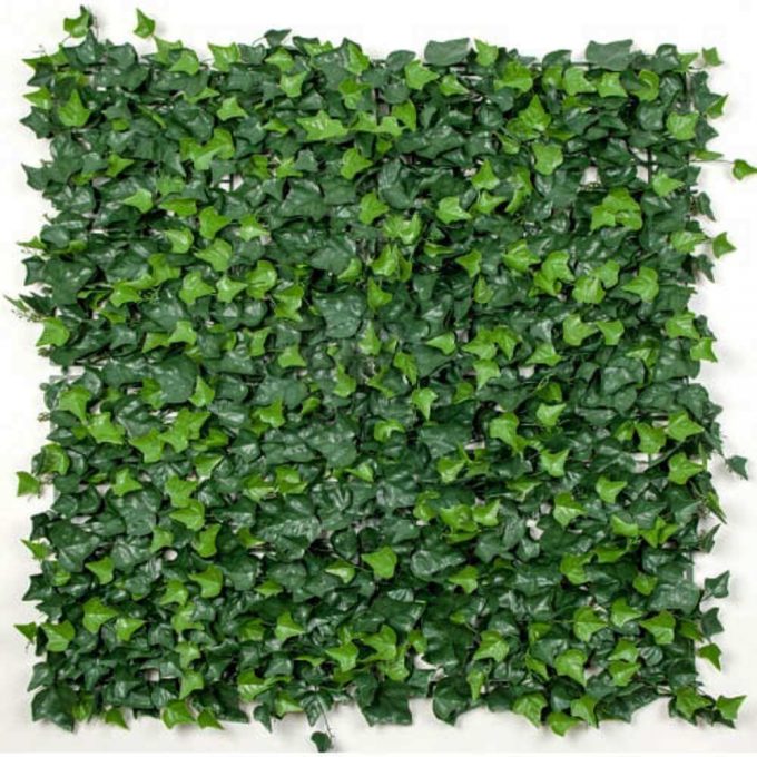 Artificial Boston Ivy Leaf Screen Green Wall Panel UV Resistant 1m x 1m
