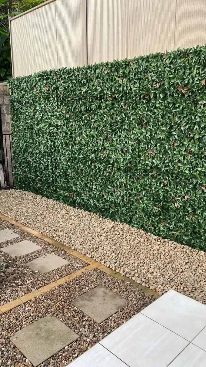 Realistic Looking Green Wall Photinia Panel Fence