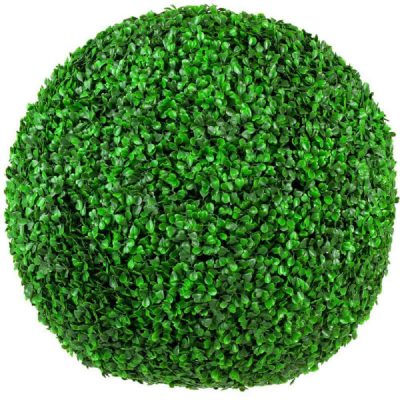 fake boxwood ball topiary