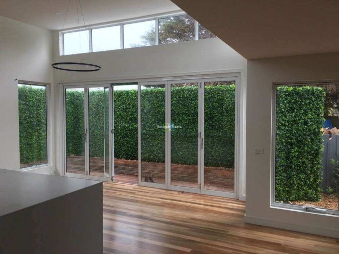 Quality artificial spring green wall.
