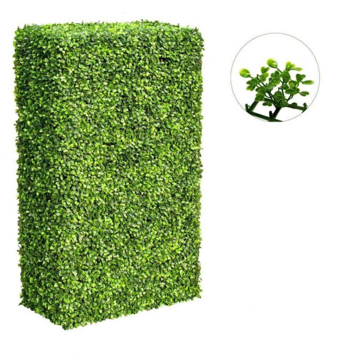 artificial / fake tall boxwood hedge