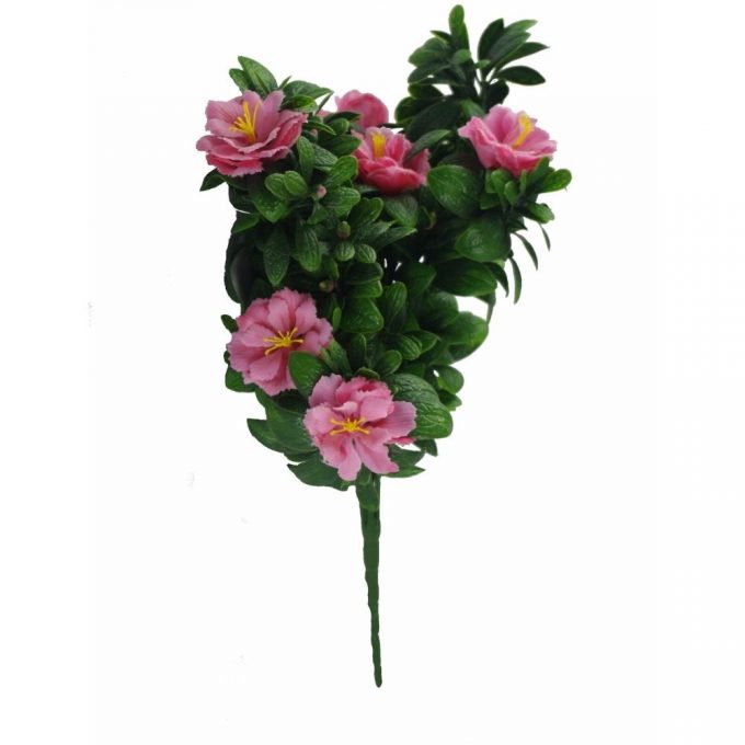 Artificial Plant-Pink Rose Bunch UV Resistant 45cm