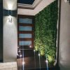 Entrance With Artificial Plants