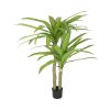 Artificial Muli Head Dracaena Tree with Mixed Green Leaves Side View