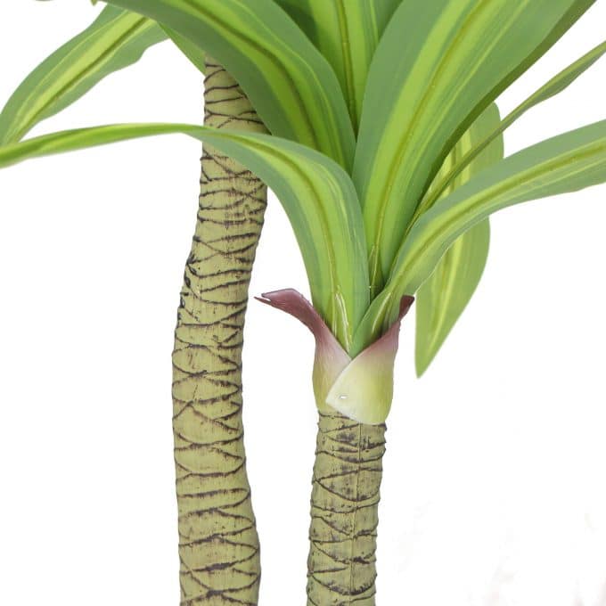 Artificial Muli Head Dracaena Tree with Mixed Green Leaves realistic trunk and leaves