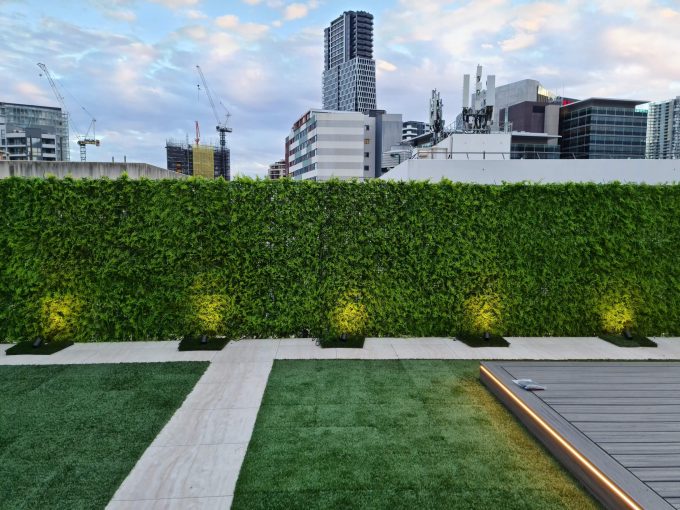 Green walls on an apartment building