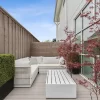 Buxus Hedge 1m x 1m in a black metal planter