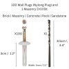 50 Pieces of Nylon Plugs and Msonry Drill Bit
