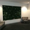 Artificial vertical garden / green wall installed in a living room