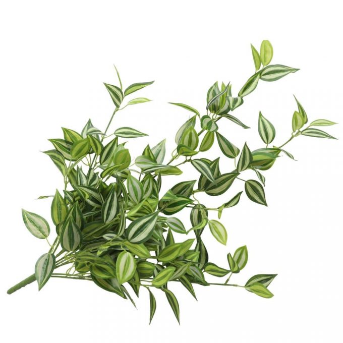 fake plants Mixed White and Green Hanging Philodendron Bush 80cm
