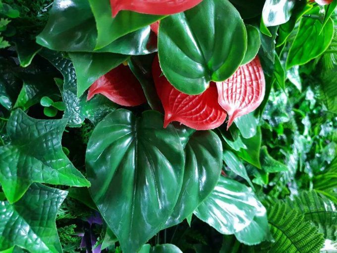 Mixed Jungle artificial green wall hedge panel