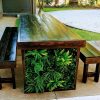 artificial green wall for cafe table