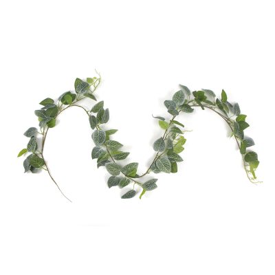 Artificial Light Fittonia Garland 190cm Light Green Faux Garland Long