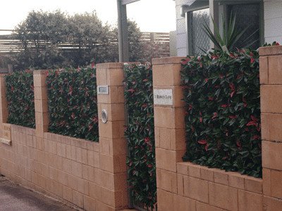 UV treated artificial plants and green wall