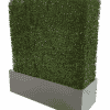 Metal planter for artificial hedges