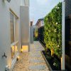 Snowy fake plant green wall panel vertical garden