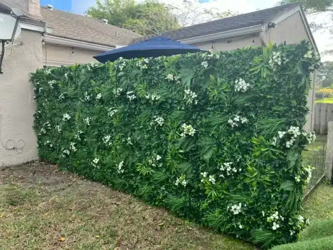 Natural looking Snowy White Panel Fence
