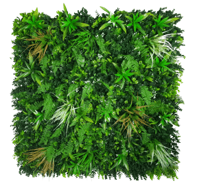 mixed green wall