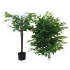 mixed green bushy artificial ficus tree 180cm