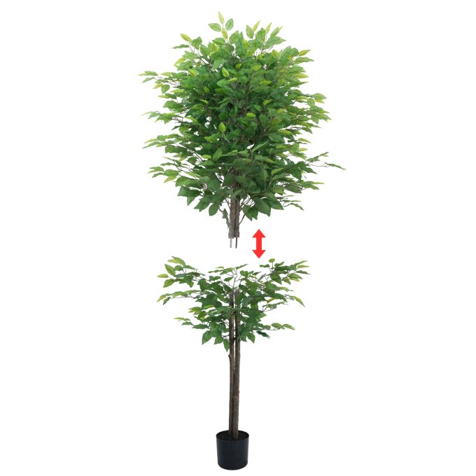 mixed green bushy artificial ficus tree 180cm