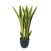 Artificial Potted Yellow Tongue Plant Side View
