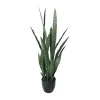 Artificial Snake Plant Tall Dark Green Mothers Iin Law Tongue Potted