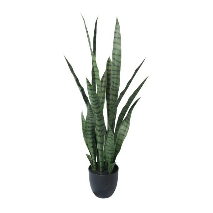 Artificial Snake Plant Tall Dark Green Mothers Iin Law Tongue Potted