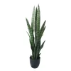 Artificial Snake Plant Tall Dark Green Mothers Iin Law Tongue Side View
