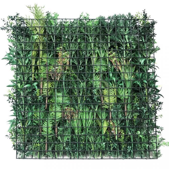 Powder coated backing on a luxury green wall panel