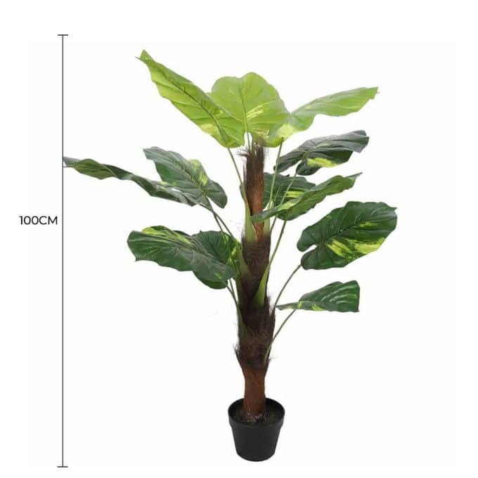 Artificial Potted Pothos Plant With Pole 100cm