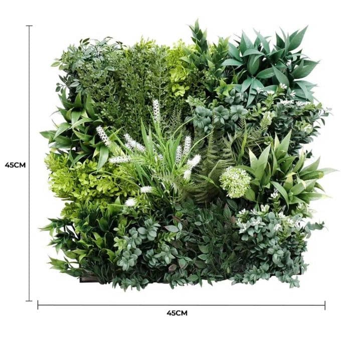 Flowering Bespoke Vertical Garden / Green Wall UV Resistant 45cm x 45cm Fire Retardant