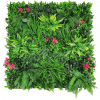 flowering pink and purple vertical garden panel