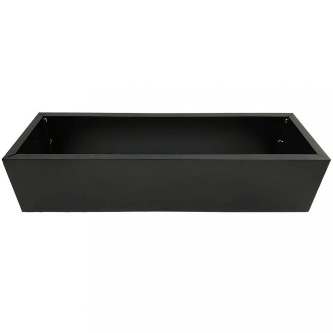Black Metal Planter -Side