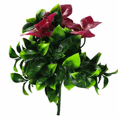 artificial flowering purple plant