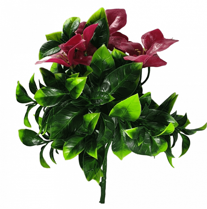 artificial flowering purple plant