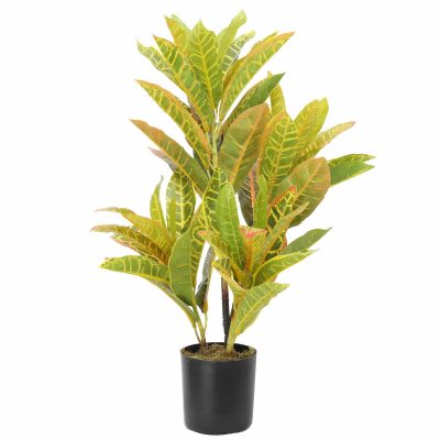 artificial potted Codiaeum variegatum
