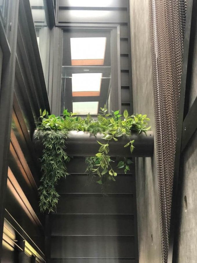 Pipe With Artificial Plants