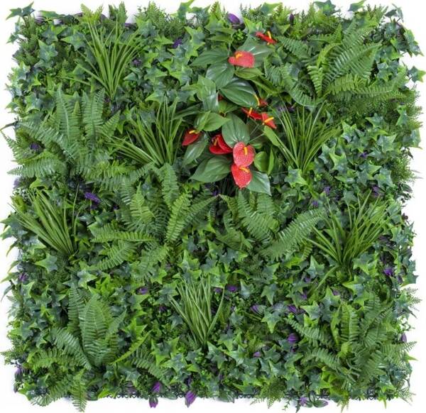 fake tropical vertical garden panel