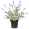 artificial lavender plant in pot
