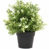 small potted artificial plant made from recycled plastic