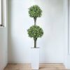 Faux Topiary Boxwood Tree Two Ball Artificial Tree