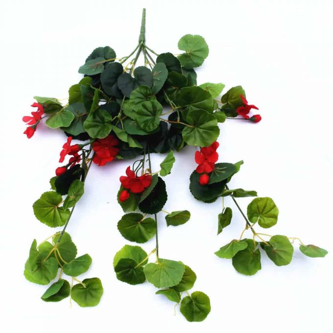 artificial hanging geranium plant